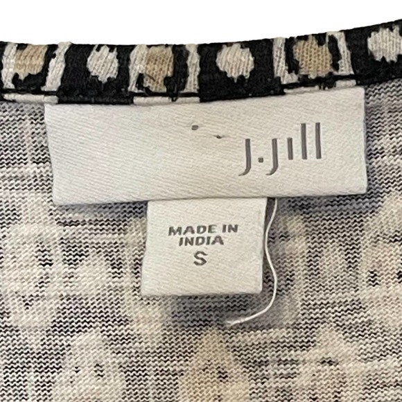 J.Jill Geo Textured Print A-Line Shift Dress Sleeveless 100% Cotton Small‎ Women - Picture 8 of 9